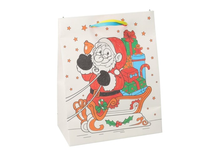 Τσάντα χριστουγεννιάτικη για ζωγραφική με 6 μαρκαδόρους Άγιος Βασίλης Υ23×18×10εκ. Τσάντα χριστουγεννιάτικη για ζωγραφική με 6 μαρκαδόρους Άγιος Βασίλης Υ23×18×10εκ.