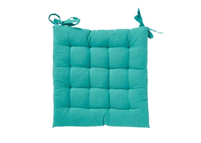 Μαξιλάρι καρέκλας τετράγωνο με δεσίματα πράσινο 40×40εκ.