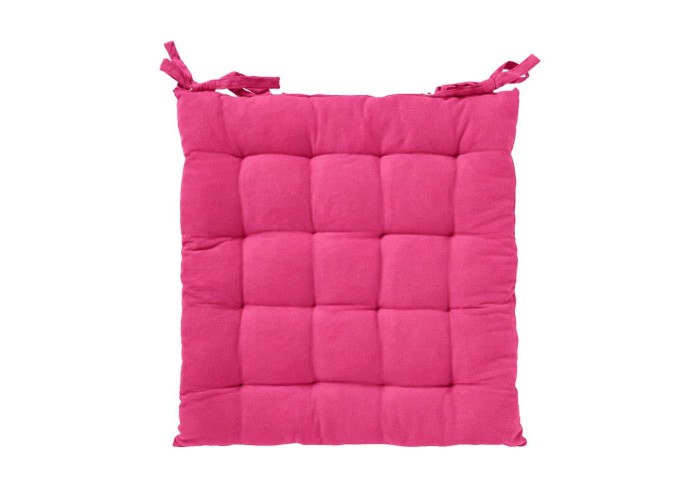 Μαξιλάρι καρέκλας τετράγωνο με δεσίματα ροζ 40×40εκ.