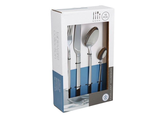 Μαχαιροπίρουνα ανοξείδωτα 16 τεμ. ασημί Μαχαιροπίρουνα ανοξείδωτα 16 τεμ. ασημί