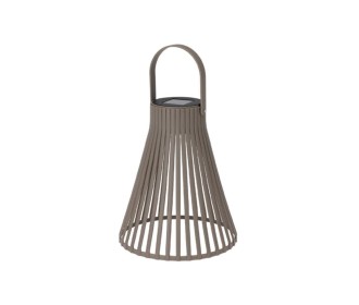 Ηλιακό φανάρι με led φωτισμό καφέ 20×20×24εκ. Ηλιακό φανάρι με led φωτισμό καφέ 20×20×24εκ.