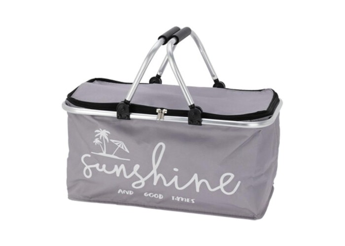 Ισοθερμικό καλάθι πικνίκ - ψυγείο αναδιπλούμενο 35lit. γκρι 48×28×24εκ.