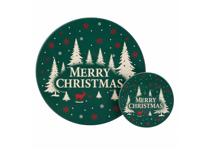 Σετ σουπλά και 4 σουβέρ Χριστουγεννιάτικο Merry Christmas πράσινο 8 τεμ. Σετ σουπλά και 4 σουβέρ Χριστουγεννιάτικο Merry Christmas πράσινο 8 τεμ.
