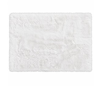 Χαλί γούνινο polyester λευκό 90x60εκ. Χαλί γούνινο polyester λευκό 90x60εκ.