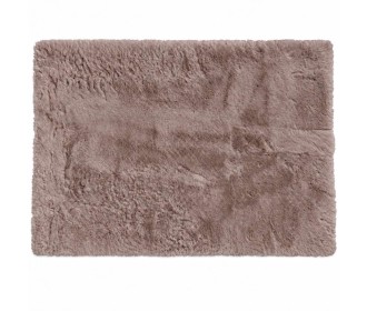 Χαλί γούνινο polyester taupe 90x60εκ.