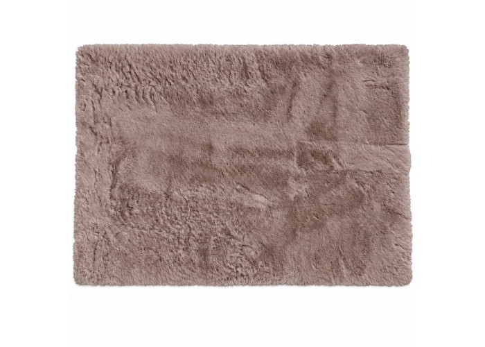 Χαλί γούνινο polyester taupe 90x60εκ.