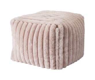 Σκαμπό γούνινο taupe 38x38xΥ28εκ.