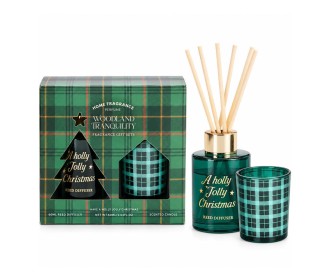 Σετ αρωματικό χώρου diffuser Woodland Tranquility 80ml. με κηροπήγιο