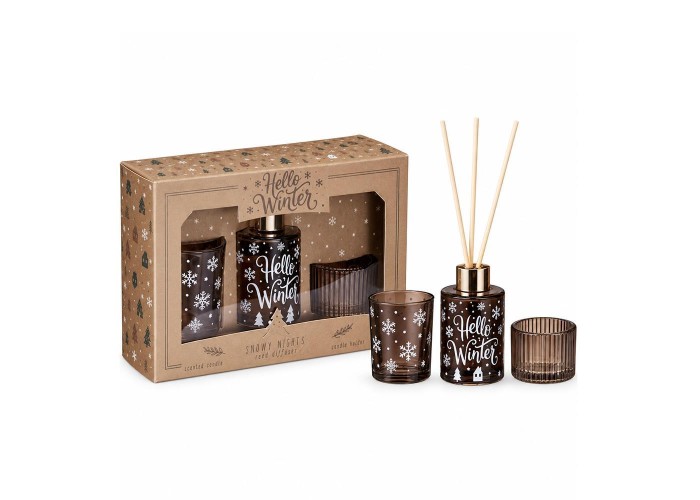 Σετ αρωματικό χώρου diffuser Sugar Pine 60ml. με κηροπήγιο Σετ αρωματικό χώρου diffuser Sugar Pine 60ml. με κηροπήγιο