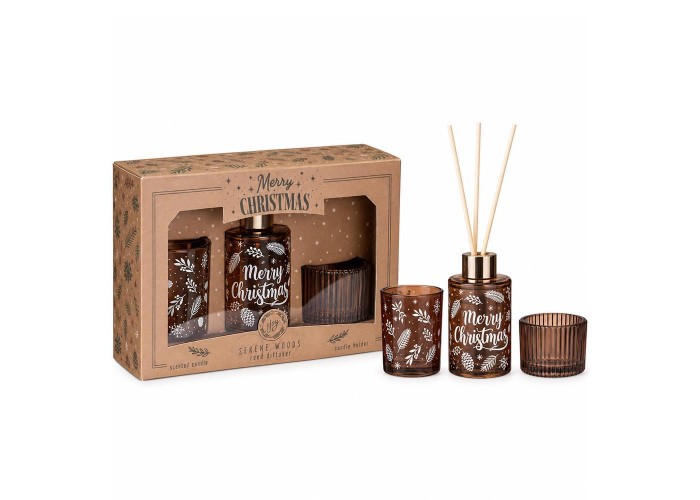 Σετ αρωματικό χώρου diffuser Serenere Woods 60ml. με κηροπήγιο Σετ αρωματικό χώρου diffuser Serenere Woods 60ml. με κηροπήγιο