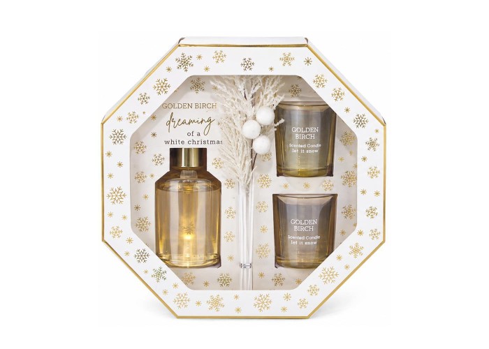 Σετ δώρου αρωματικό χώρου diffuser Golden Birch 100ml. 5 τεμ. Σετ δώρου αρωματικό χώρου diffuser Golden Birch 100ml. 5 τεμ.