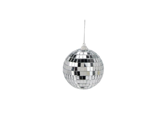 Χριστουγεννιάτικη μπάλα disco καθρέφτης ασημί 8εκ. Χριστουγεννιάτικη μπάλα disco καθρέφτης ασημί 8εκ.