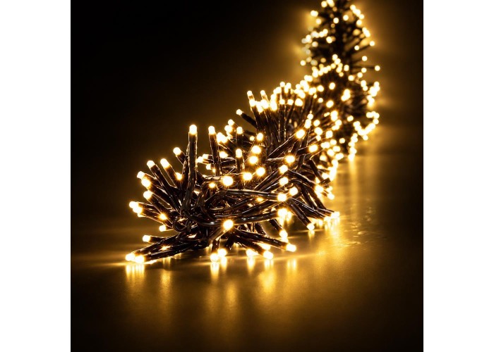 Χριστουγεννιάτικα λαμπάκια cluster 1608 LED θερμό λευκό 4μ. Χριστουγεννιάτικα λαμπάκια cluster 1608 LED θερμό λευκό 4μ.