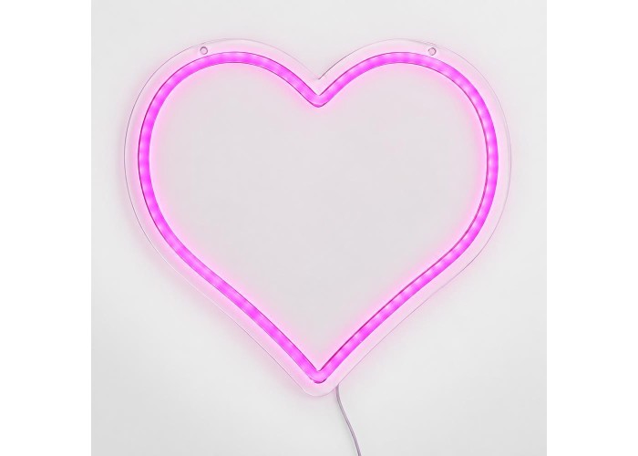 Φωτιζόμενος καθρέφτης LED Neon καρδιά 33x28εκ. Φωτιζόμενος καθρέφτης LED Neon καρδιά 33x28εκ.