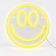 Φωτιζόμενο διακοσμητικό LED Neon Smiley κίτρινο 25x25εκ.