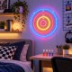 Φωτιζόμενος στόχος LED Neon πολύχρωμος 45x45εκ.