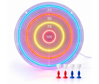 Φωτιζόμενος στόχος LED Neon πολύχρωμος 45x45εκ.