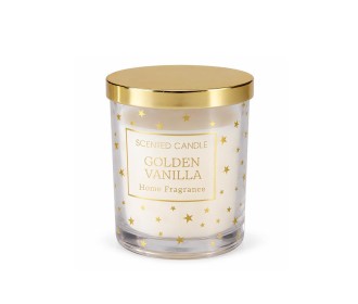 Αρωματικό κερί σε γυάλινο δοχείο Golden Vanilla Υ10xØ8,5εκ.