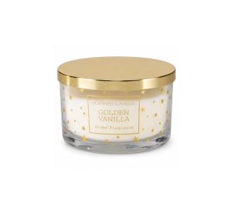 Αρωματικό κερί σε γυάλινο δοχείο Golden Vanilla Ø13εκ.