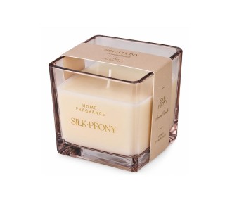 Αρωματικό κερί σε γυάλινο δοχείο Silk Peony 10x10εκ.