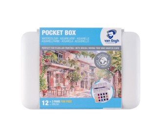 Talens van gogh ακουαρέλα12+3 χρώματα pocket box Talens van gogh ακουαρέλα12+3 χρώματα pocket box