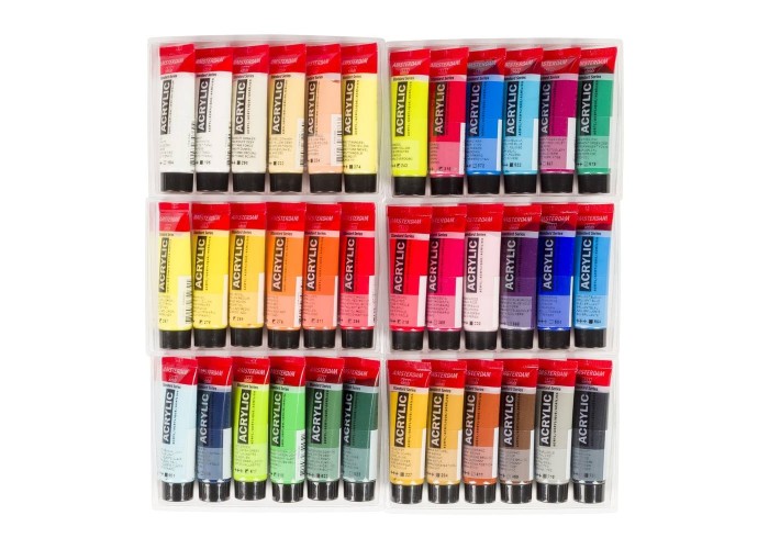 Talens Amsterdam Standard Series σετ 36 ακρυλικών χρωμάτων, 20 ml/χρώμα