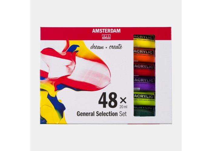 Talens Amsterdam Standard Series σετ 48 ακρυλικών χρωμάτων, 20 ml/χρώμα Talens Amsterdam Standard Series σετ 48 ακρυλικών χρωμάτων, 20 ml/χρώμα