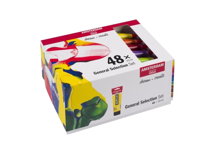 Talens Amsterdam Standard Series σετ 48 ακρυλικών χρωμάτων, 20 ml/χρώμα Talens Amsterdam Standard Series σετ 48 ακρυλικών χρωμάτων, 20 ml/χρώμα