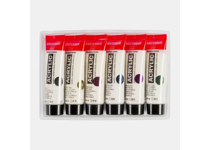 Talens Amsterdam Pearl σετ 6 ακρυλικών χρωμάτων, 20 ml/χρώμα