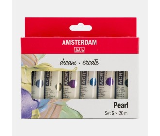 Talens Amsterdam Pearl σετ 6 ακρυλικών χρωμάτων, 20 ml/χρώμα
