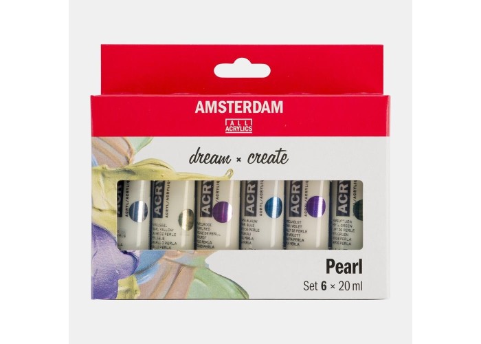 Talens Amsterdam Pearl σετ 6 ακρυλικών χρωμάτων, 20 ml/χρώμα