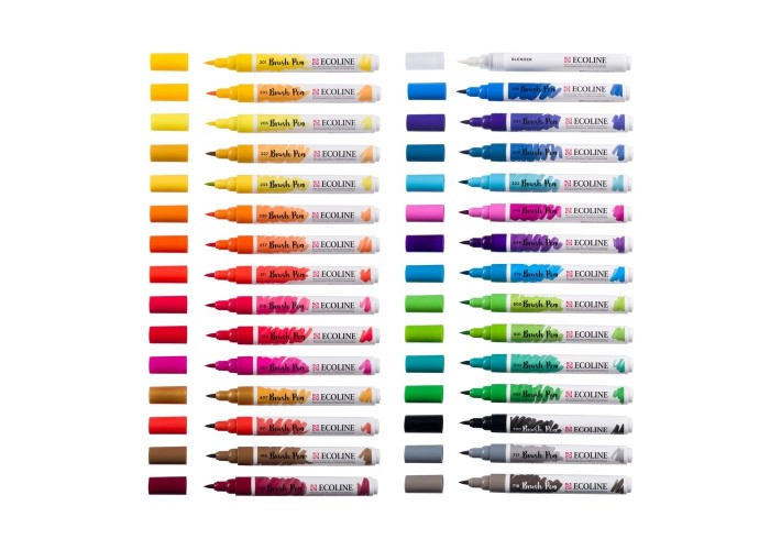 Talens Ecoline Brush Pen Primary μαρκαδόροι 30 χρώματα Talens Ecoline Brush Pen Primary μαρκαδόροι 30 χρώματα