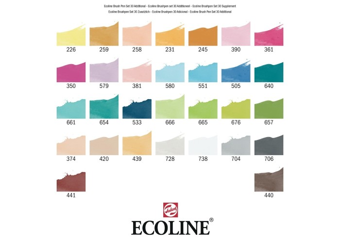 Talens Ecoline Brush Pen Additional μαρκαδόροι 30 χρώματα Talens Ecoline Brush Pen Additional μαρκαδόροι 30 χρώματα