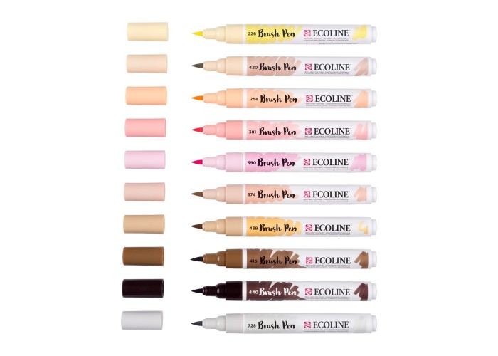Talens Ecoline Brush Pen Portrait μαρκαδόροι 10 χρώματα Talens Ecoline Brush Pen Portrait μαρκαδόροι 10 χρώματα