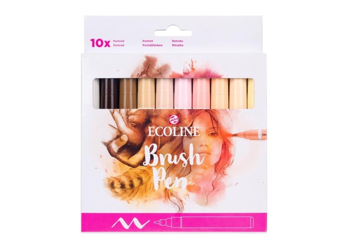 Talens Ecoline Brush Pen Portrait μαρκαδόροι 10 χρώματα Talens Ecoline Brush Pen Portrait μαρκαδόροι 10 χρώματα