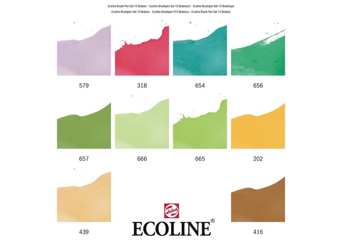 Talens Ecoline Brush Pen Botanic μαρκαδόροι 10 χρώματα Talens Ecoline Brush Pen Botanic μαρκαδόροι 10 χρώματα