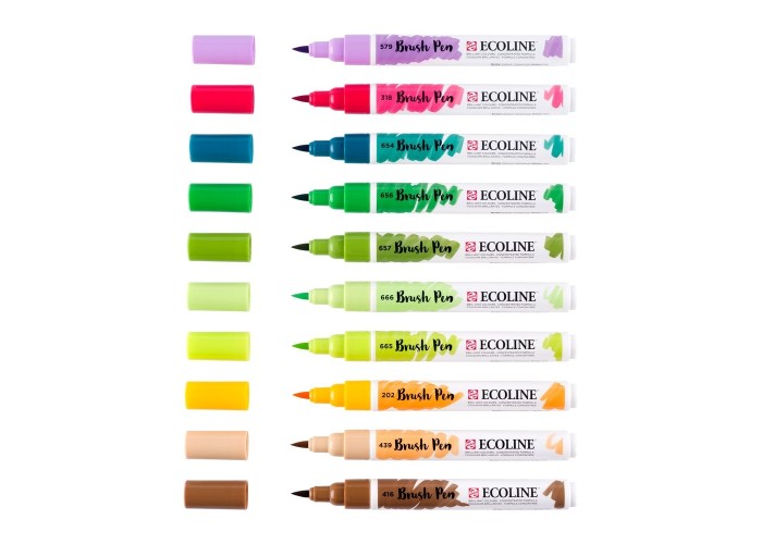 Talens Ecoline Brush Pen Botanic μαρκαδόροι 10 χρώματα Talens Ecoline Brush Pen Botanic μαρκαδόροι 10 χρώματα