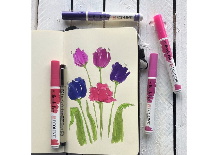 Talens Ecoline Brush Pen Botanic μαρκαδόροι 10 χρώματα Talens Ecoline Brush Pen Botanic μαρκαδόροι 10 χρώματα