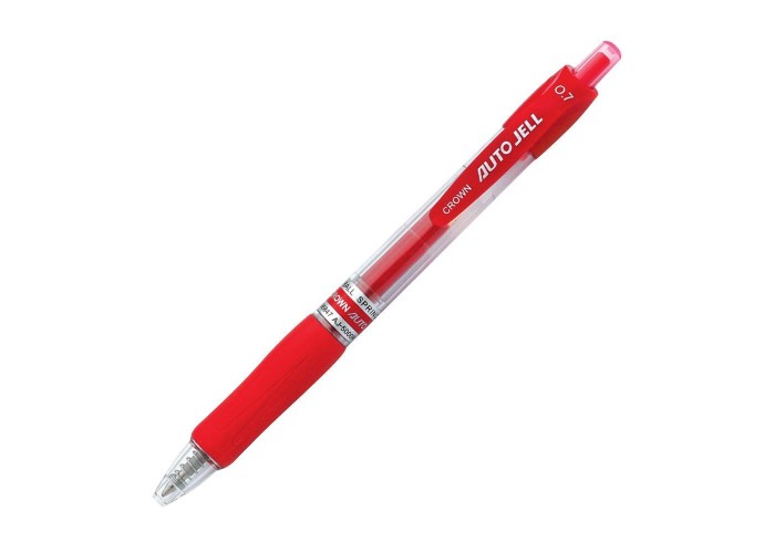 Crown στυλό gel pen Κορέας κόκκινης γραφής με κουμπί 0.7mm Crown στυλό gel pen Κορέας κόκκινης γραφής με κουμπί 0.7mm