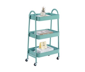 Τρόλεϊ- καλάθι Υ75x42,5x29,5εκ. με 3 θήκες αποθήκευσης πράσινο Τρόλεϊ- καλάθι Υ75x42,5x29,5εκ. με 3 θήκες αποθήκευσης πράσινο