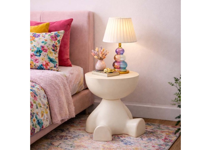 Τραπέζι- κομοδίνο με αποθηκευτικό χώρο Nextdeco πλαστικό λευκό Υ38xØ36εκ. Τραπέζι- κομοδίνο με αποθηκευτικό χώρο Nextdeco πλαστικό λευκό Υ38xØ36εκ.