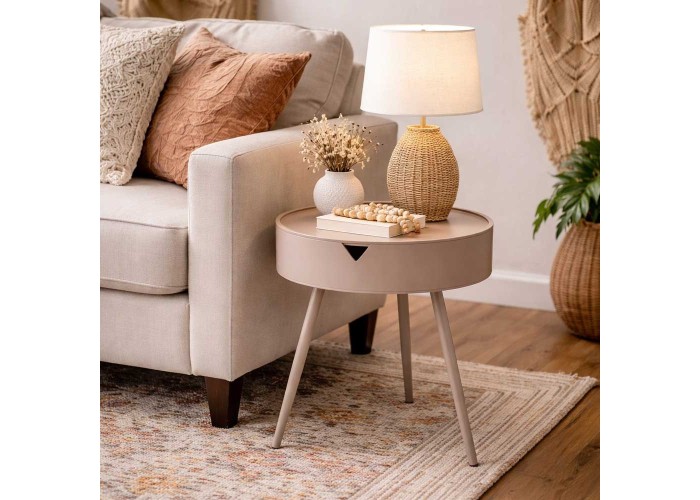 Τραπεζάκι - κομοδίνο με αποθηκευτικό χώρο Nextdeco καφέ Υ54xØ40,5εκ. Τραπεζάκι - κομοδίνο με αποθηκευτικό χώρο Nextdeco καφέ Υ54xØ40,5εκ.