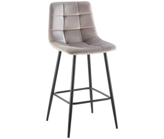 Σκαμπό μπαρ Nextdeco βελούδινο μεταλλικά πόδια Υ95x52,5x50εκ. Σκαμπό μπαρ Nextdeco βελούδινο μεταλλικά πόδια Υ95x52,5x50εκ.