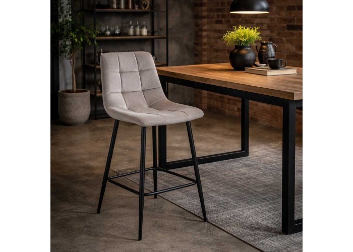 Σκαμπό μπαρ Nextdeco βελούδινο μεταλλικά πόδια Υ95x52,5x50εκ. Σκαμπό μπαρ Nextdeco βελούδινο μεταλλικά πόδια Υ95x52,5x50εκ.