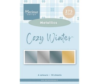 Marianne Design • Cardstock Cozy Winter Metallics 4 χρώμματα 16φύλλα 21 x 14,8 cm 275γρ Marianne Design • Cardstock Cozy Winter Metallics 4 χρώμματα 16φύλλα 21 x 14,8 cm 275γρ