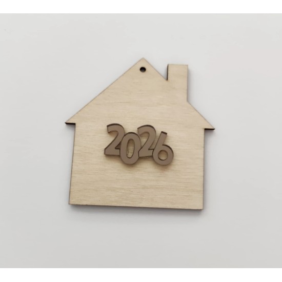 Σπιτάκι διακοσμητικό 9cm ξύλινο & Plexiglass 2026 # 10 Σπιτάκι διακοσμητικό 9cm ξύλινο & Plexiglass 2026 # 10