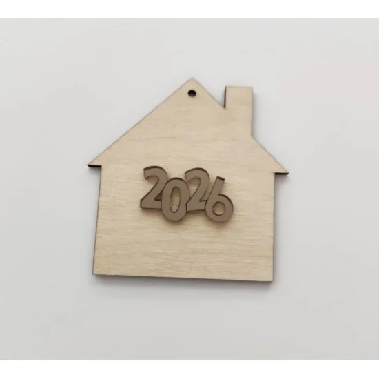 Σπιτάκι διακοσμητικό 9cm ξύλινο & Plexiglass 2026 # 10