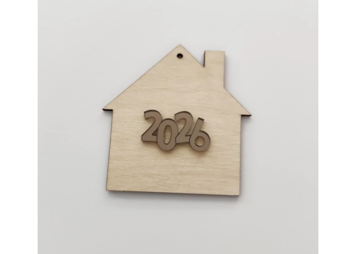 Σπιτάκι διακοσμητικό 9cm ξύλινο & Plexiglass 2026 # 10