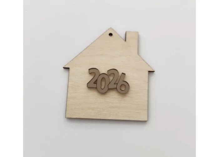 Σπιτάκι διακοσμητικό 9cm ξύλινο & Plexiglass 2026 # 10