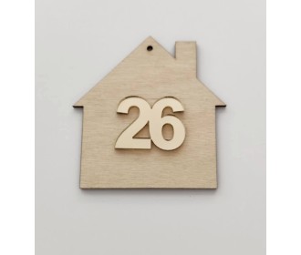 Σπιτάκι διακοσμητικό 9cm ξύλινο & Plexiglass 2026 # 17  Σπιτάκι διακοσμητικό 9cm ξύλινο & Plexiglass 2026 # 17
